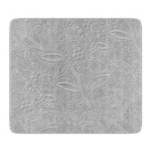 Graues Blütenglas Schneidebrett (Vorderseite)