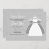 Graues Brautparty lädt ein Einladung (Vorne/Hinten)