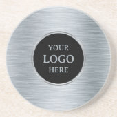 Graues Brushed Metal Getränkeuntersetzer (Vorne)