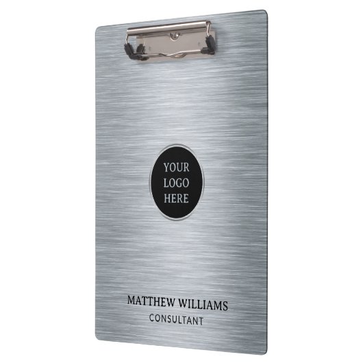 Graues Brushed Metal Klemmbrett (Links)