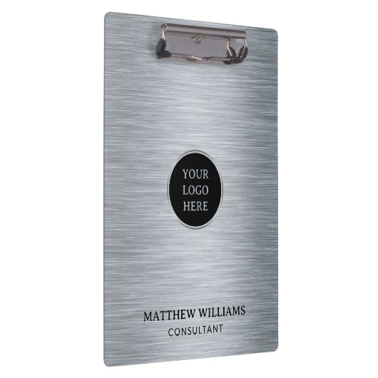 Graues Brushed Metal Klemmbrett (Rechts)