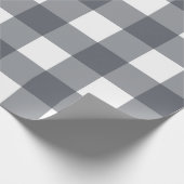 Graues Buffalo Kariert Wrapping Paper Geschenkpapier (Ecke)