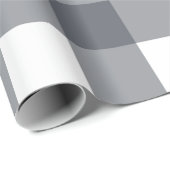 Graues Buffalo Kariert Wrapping Paper Geschenkpapier (Rolleneckpunkt)
