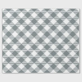 Graues Buffalo Kariertes Diagonal-Muster Geschenkpapier (Flach)