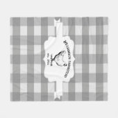 Graues Buffalo Kariertes Hühnchen Fleece Blanket (Vorderseite (Horizontal))