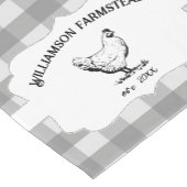 Graues Buffalo-Kariertes Hühnchen Kurzer Tischläufer (Ecke)