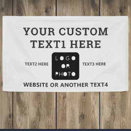 Graues Business Logo Foto Einfache Banner