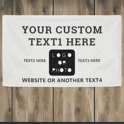 Graues Business Logo Foto Einfache Banner