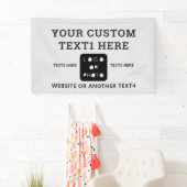 Graues Business Logo Foto Einfache Banner (Insitu)