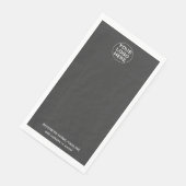 Graues Business-Logo für Berufliche Firmenveransta Serviette (Ecke)