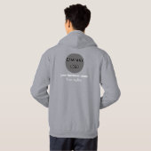 Graues Business Sweatshirt mit Logo hinten (Schwarz voll)
