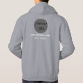 Graues Business Sweatshirt mit Logo hinten (Rückseite)