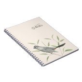 Graues Catbird Customizable Bird Art Notebook Notizblock (Rechte Seite)