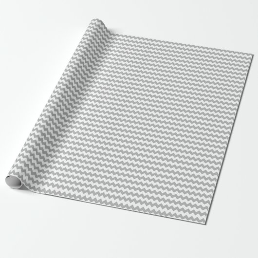 Graues Chevron-Geschenkpapier Geschenkpapier (Ungerollt)