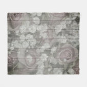 Graues Country-Design Fleecedecke (Vorderseite (Horizontal))