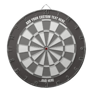 Graues Dartboard mit benutzerdefiniertem Text Dartscheibe