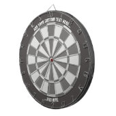 Graues Dartboard mit benutzerdefiniertem Text Dartscheibe (Vorderseite rechts)