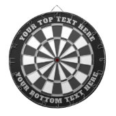 Graues Dartboard mit benutzerdefiniertem Text Dartscheibe (vorne)