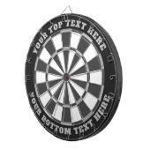Graues Dartboard mit benutzerdefiniertem Text Dartscheibe (Vorderseite rechts)