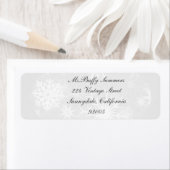 Graues Day Snow Weihnachtslabel (Insitu)