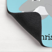 Graues Delfin-Design Mousepad (Ecke)