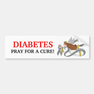 "Graues Diabetes-Band-" Bewusstseins-Engel Autoaufkleber