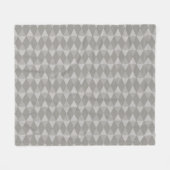 Graues Diamantmuster Fleecedecke (Vorderseite (Horizontal))