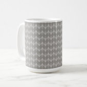 Graues Diamantmuster Kaffeetasse (Vorderseite Links)