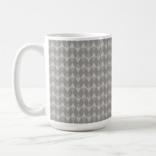 Graues Diamantmuster Kaffeetasse (Links)