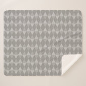 Graues Diamantmuster Sherpadecke (Vorderseite (Horizontal))