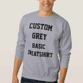 GRAUES die BASIC-SWEATSHIRT der kundenspezifischen Sweatshirt (Vorderseite)