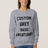 GRAUES die BASIC-SWEATSHIRT der kundenspezifischen Sweatshirt (Vorderseite)