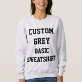GRAUES die BASIC-SWEATSHIRT der kundenspezifischen Sweatshirt (Vorderseite)