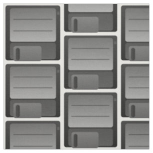 Graues Diskette-Muster-Gewebe Stoff