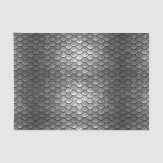 Graues Drache-Skala-Fantasie-Geschenk-Seidenpapier Seidenpapier (Vorderseite)