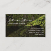 Graues Dreieck-Monogramm aus grünem Moosbaum Visitenkarte (Rückseite)