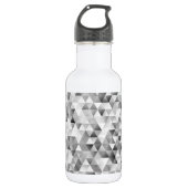 Graues Dreieckmuster Edelstahlflasche (Vorderseite)