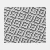 Graues Dreikantmuster Fleecedecke (Vorderseite (Horizontal))