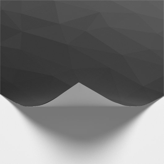 Graues dunkles Gefälle geometrisches Messprofil Geschenkpapier (Ecke)