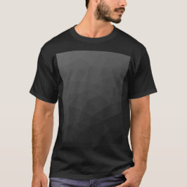 Graues dunkles Gradient Geometric Mesh Pattern T-Shirt
