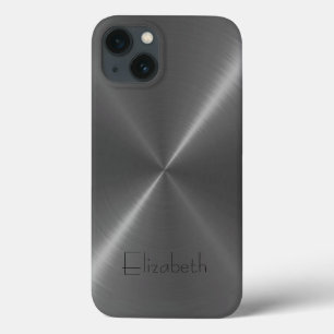 Graues Edelstahl-Metall Case-Mate iPhone Hülle