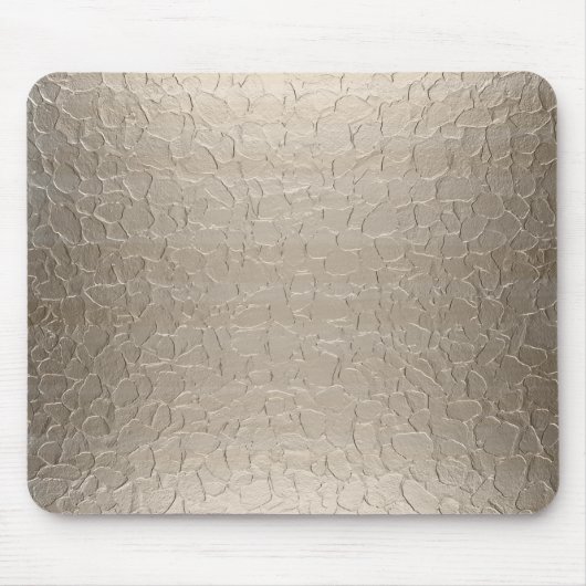 Graues Edelstahl-Metall Mousepad (Vorne)