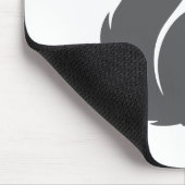 Graues Eichhörnchen auf weißem Hintergrund Mousepad (Ecke)