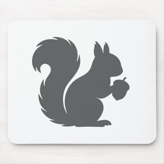 Graues Eichhörnchen auf weißem Hintergrund Mousepad (Vorne)