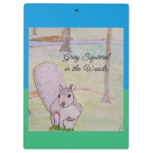 Graues Eichhörnchen im Wald Klemmbrett (Rückseite)