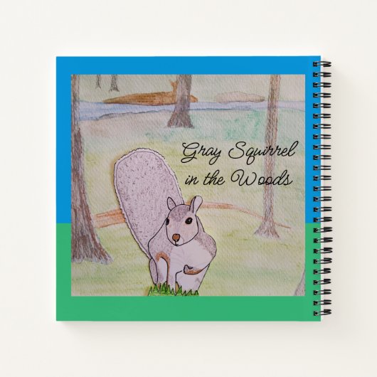 Graues Eichhörnchen im Wald Notizblock (Rückseite)