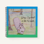 Graues Eichhörnchen im Wald Notizblock (Vorderseite)