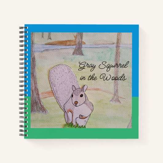 Graues Eichhörnchen im Wald Notizblock (Vorderseite)