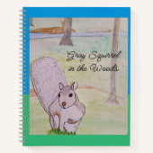 Graues Eichhörnchen im Wald Notizblock (Vorderseite)