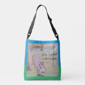 Graues Eichhörnchen im Wald Tragetaschen Mit Langen Trägern (Rückseite)